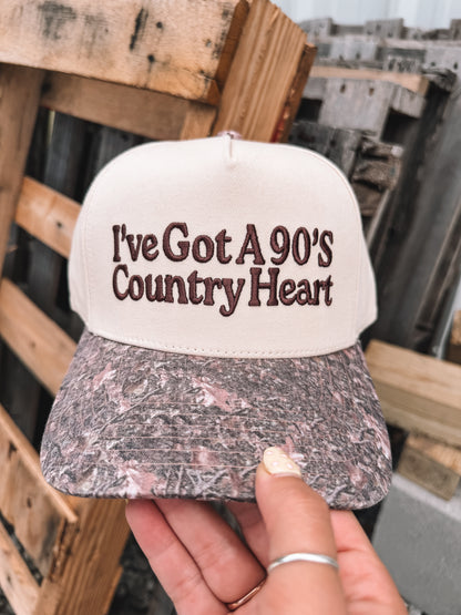 90’s Country Heart Trucker Hat - Camo