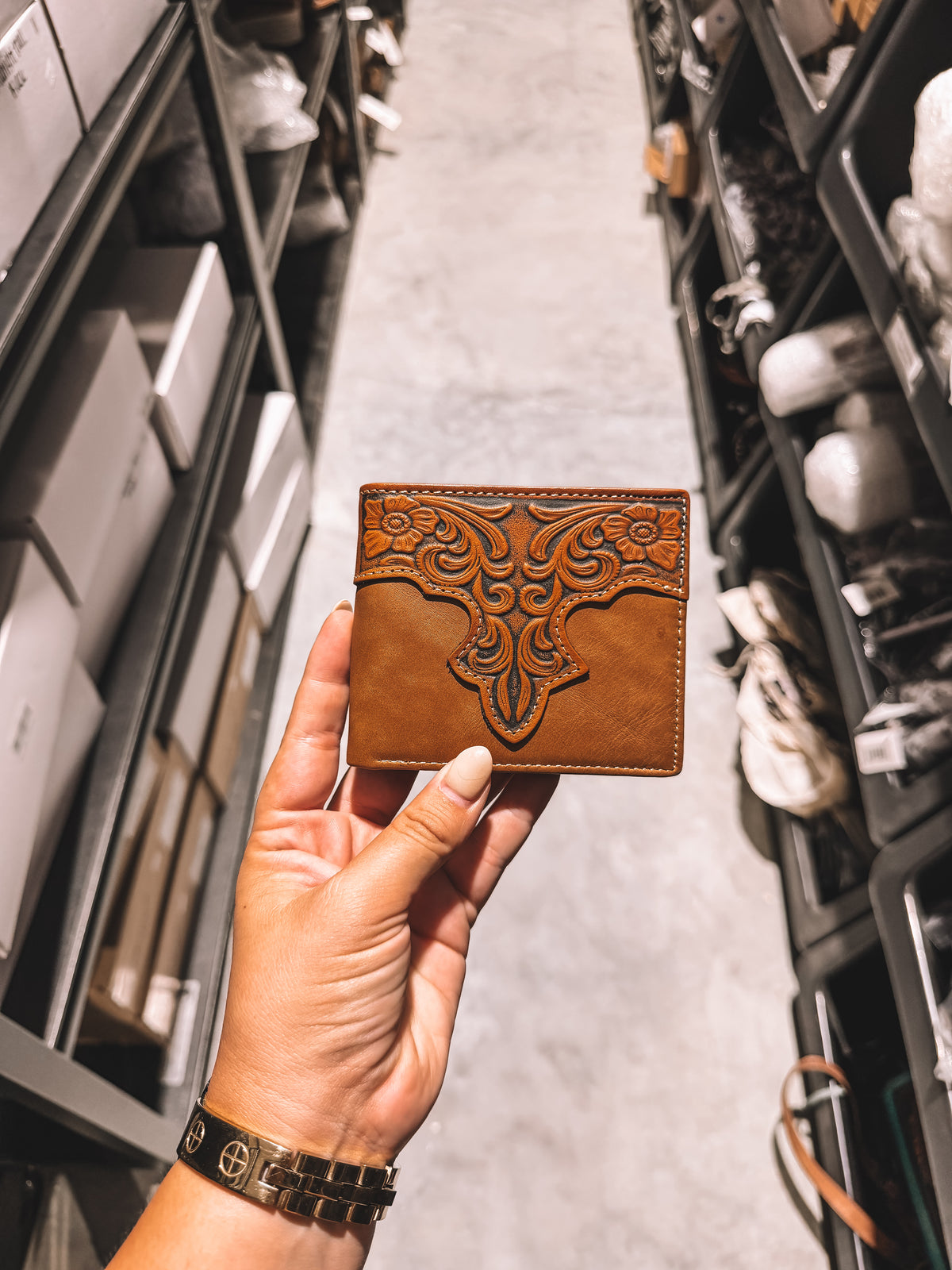 Men’s Tan Western Wallet