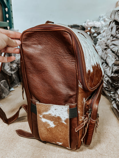 Stitched Cowhide Backpack