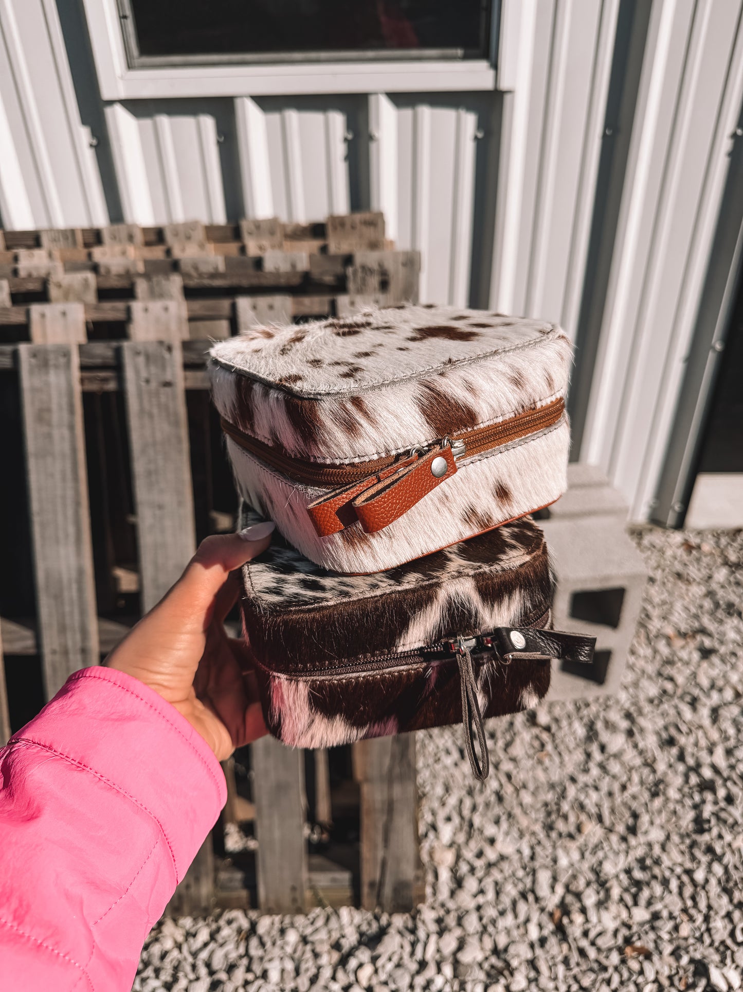 Cowhide Jewelry Box