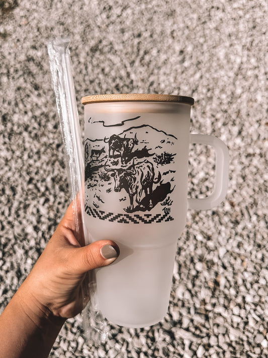Frosted Bamboo Western Cup