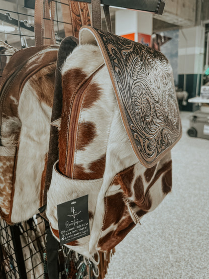 Hillside Cowhide Hand Tooled Backpack