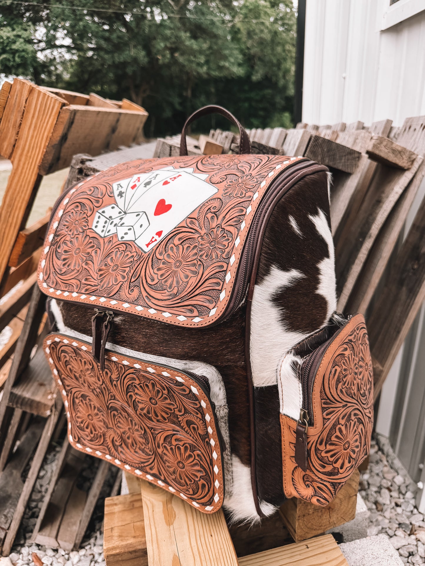 Aces Cowhide Backpack