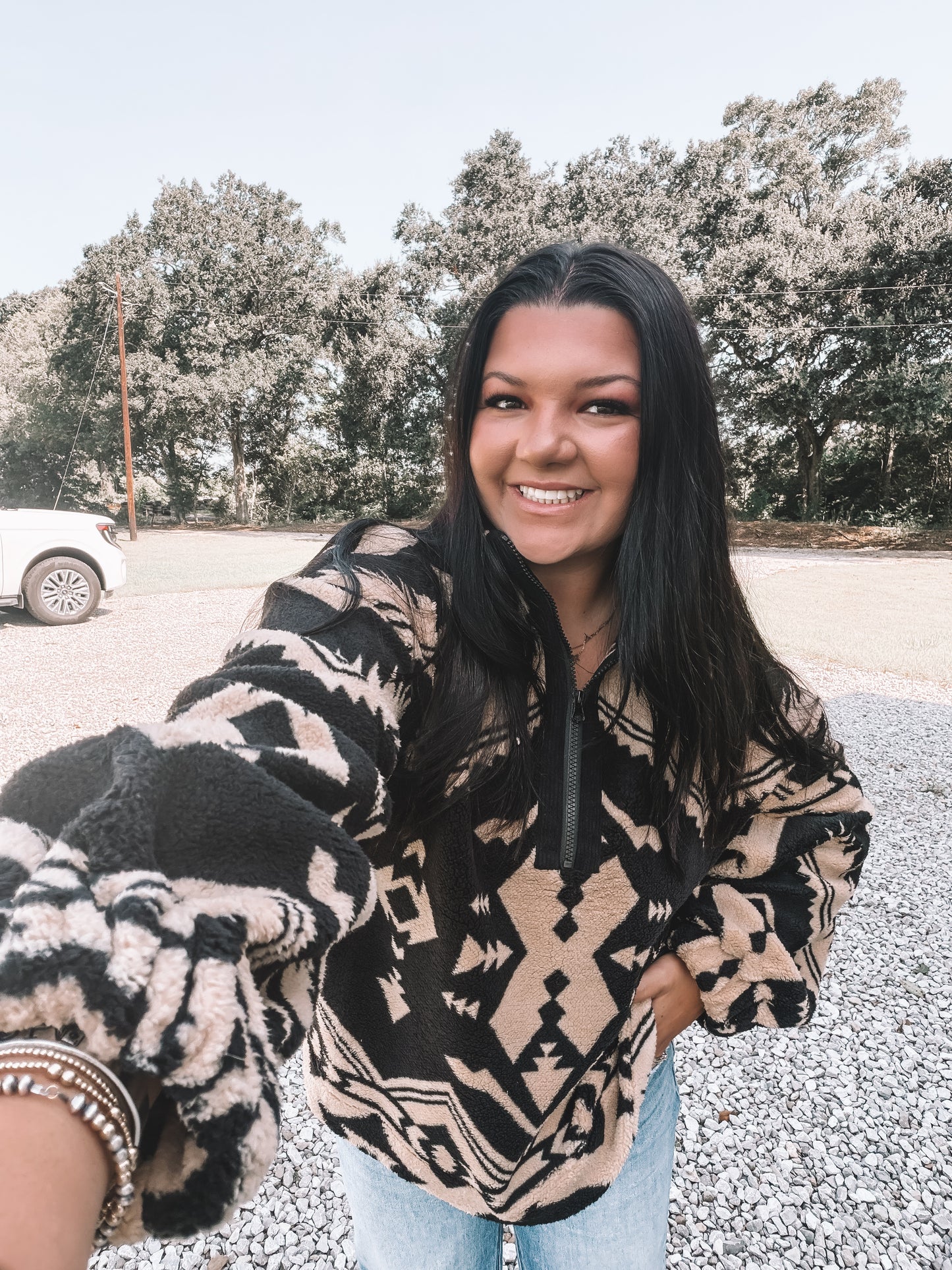 Tan & Black Neutral Pullover