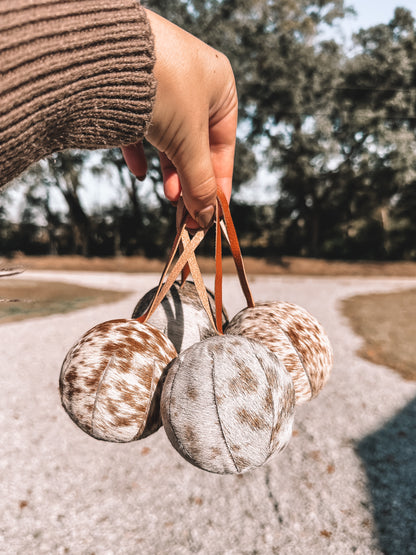 Cowhide Ornament Set of 6