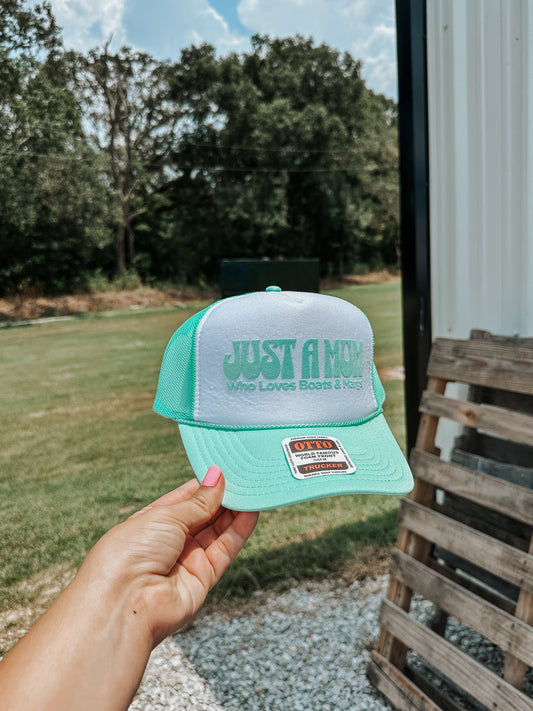 Boats & Margs Trucker Hat in Mint