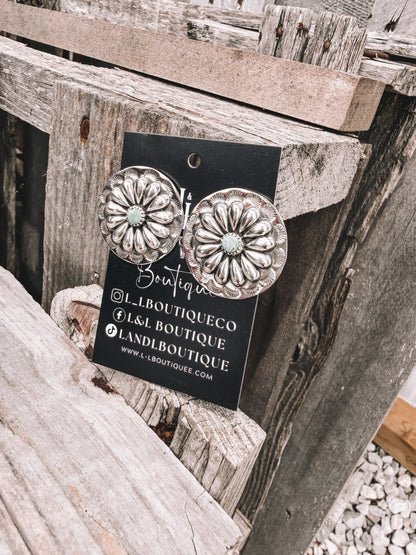 Waylon Turquoise Concho Studs