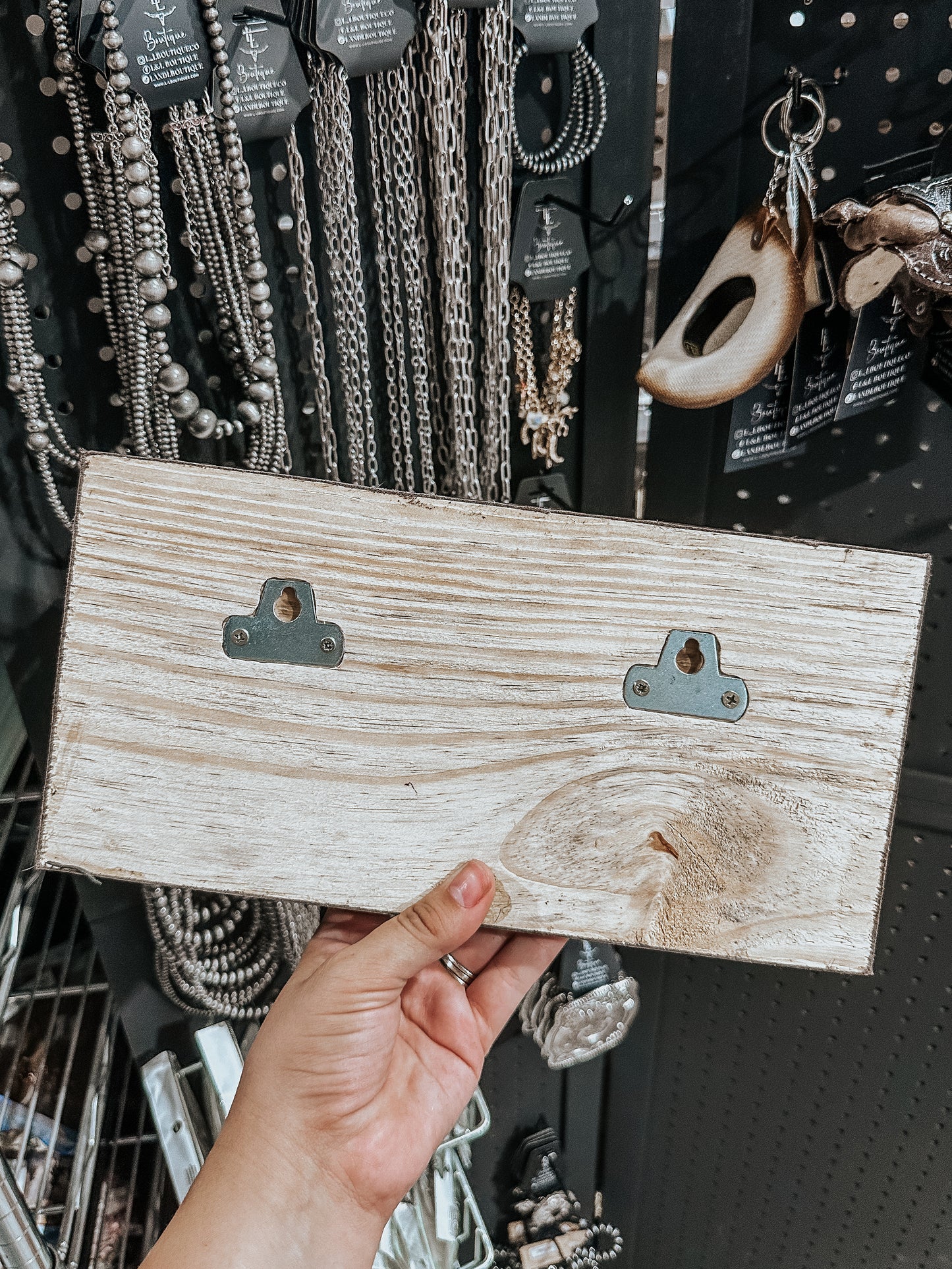 Cowhide Jewelry Wall Hanger Plaque
