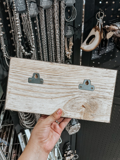 Cowhide Jewelry Wall Hanger Plaque