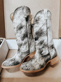 Hawk Cowhide Boots - Square Toe