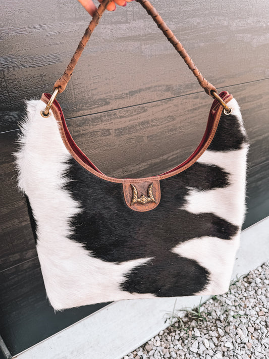 West Large Cowhide Purse
