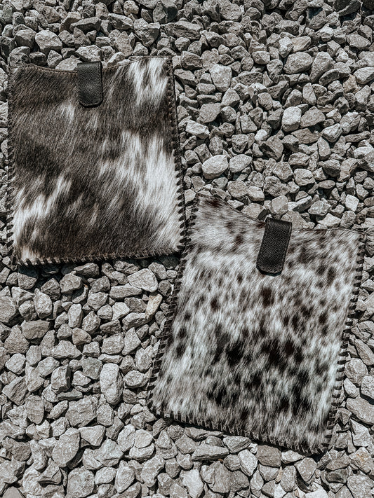 Cowhide Buckstitch iPad Sleeve