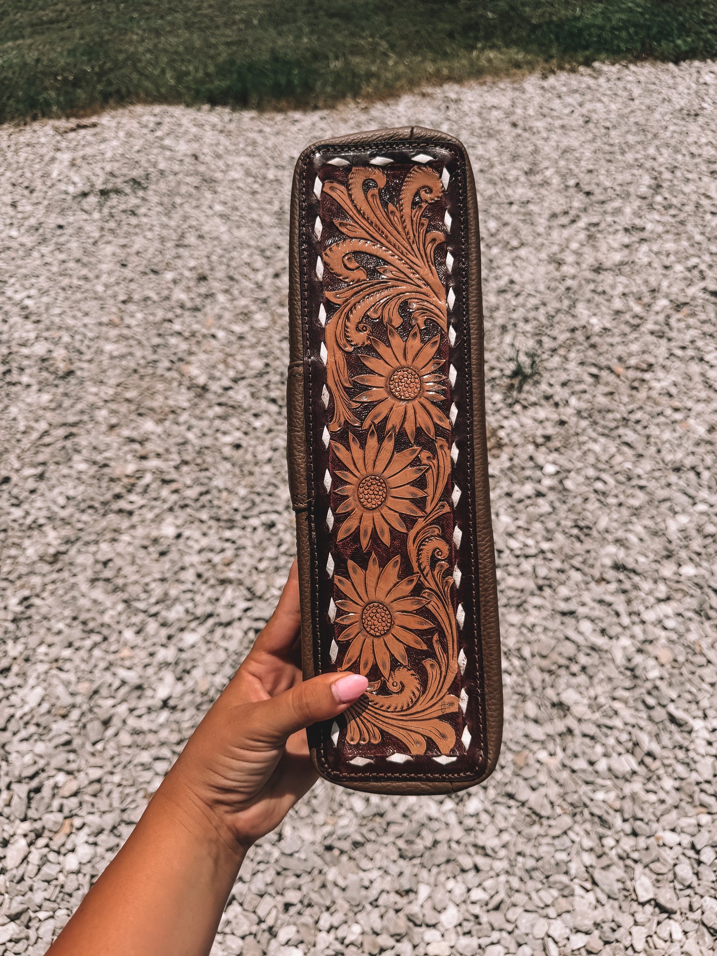 Tooled Leather & Cowhide Hot Iron Case