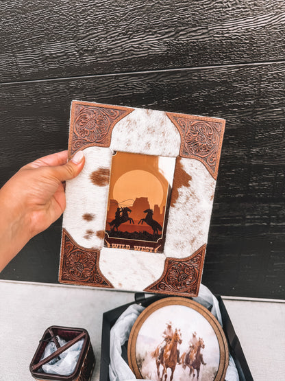 Cowhide & Leather Home Decor Bundle