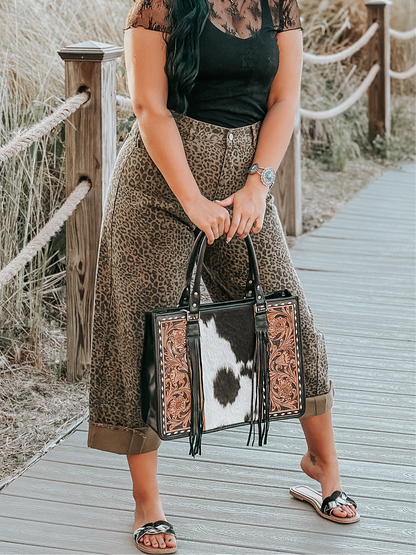 Leopard Barrel Jeans