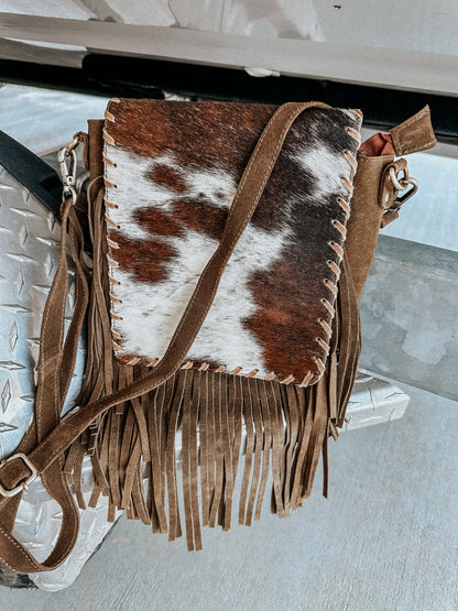 Beaumont Cowhide Fringe Crossbody