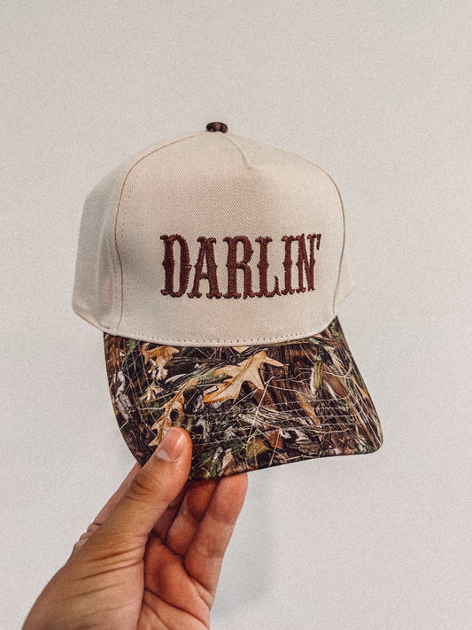 Darlin Trucker Hat in Camo PREORDER