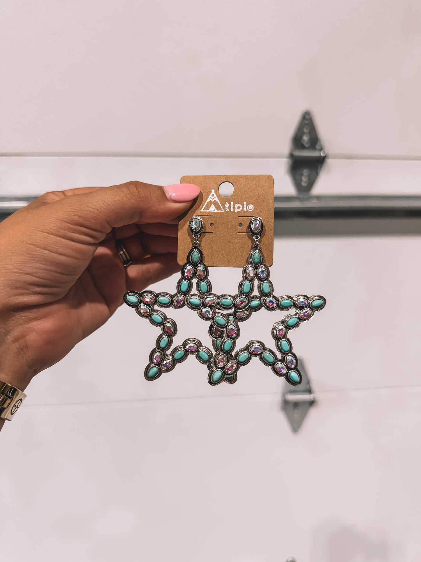 Oversized Star Dangle Earrings