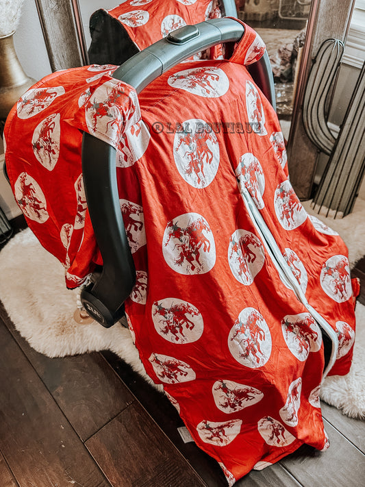 Red Bronco Car Seat Cover
