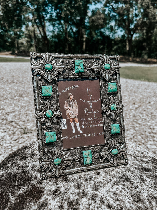 Concho Starred Turquoise Picture Frame