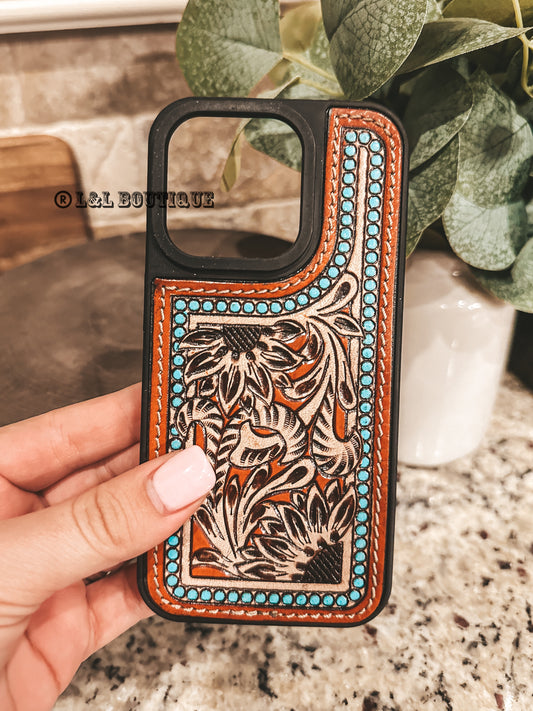 Eagles Tooled Leather iPhone 15 Pro Case