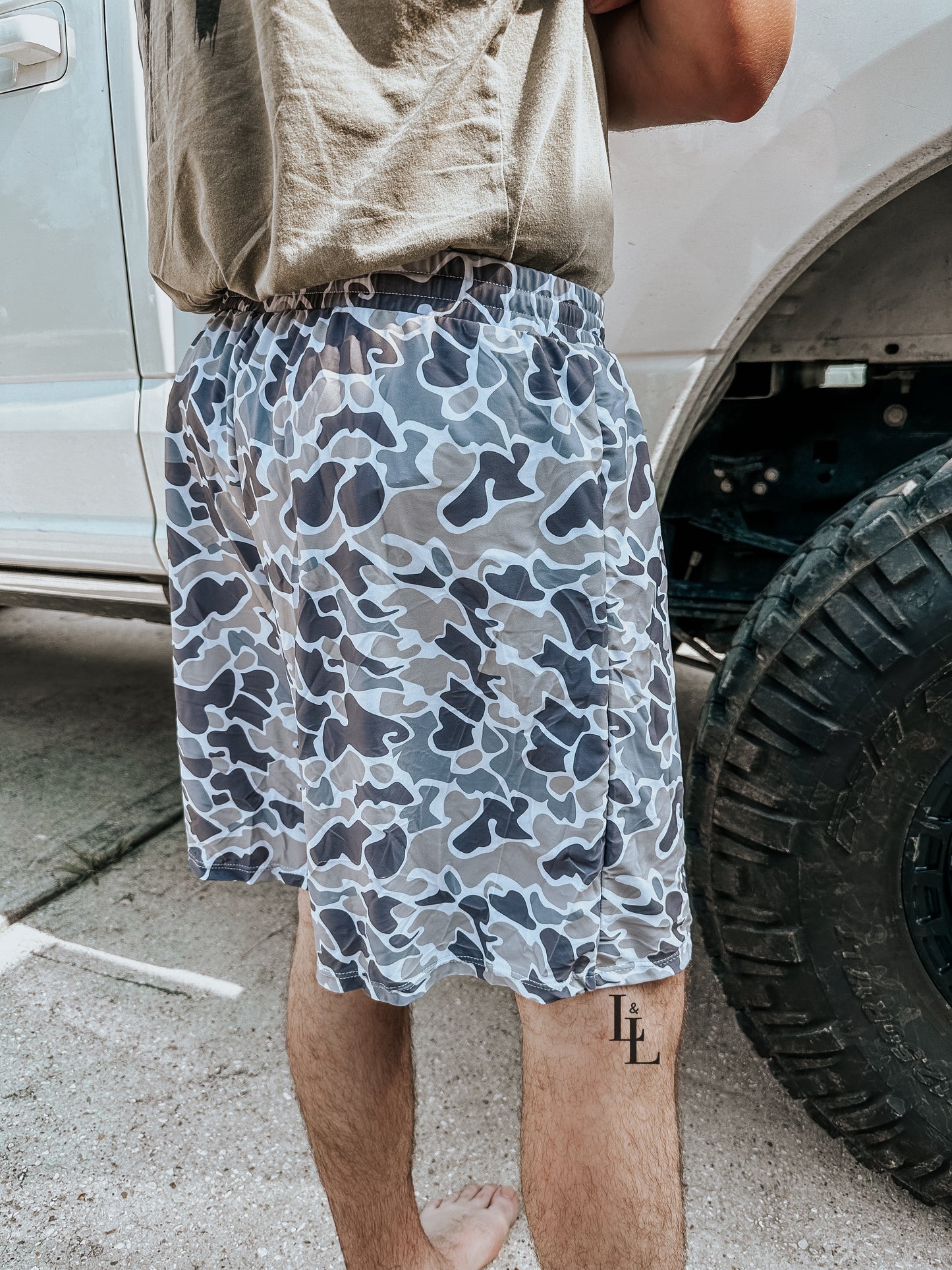 Old School Camo Men’s Swim Trunks