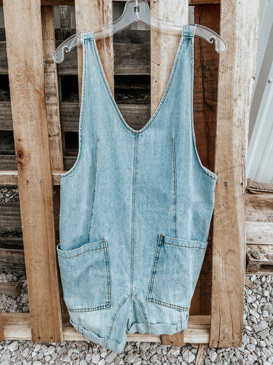 Denim Romper