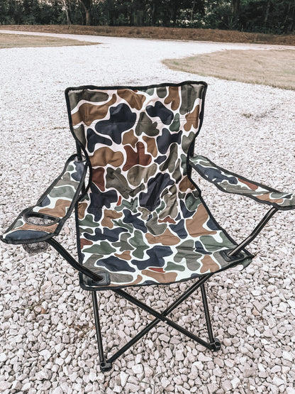 Old School Camo Lawn Chair - Adult PREORDER
