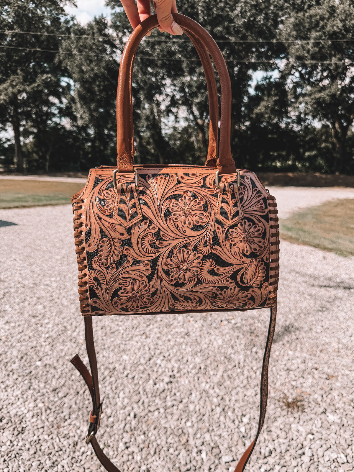 Tooled Leather Speedy Purse x L&L