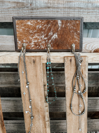 Cowhide Jewelry Wall Hanger Plaque