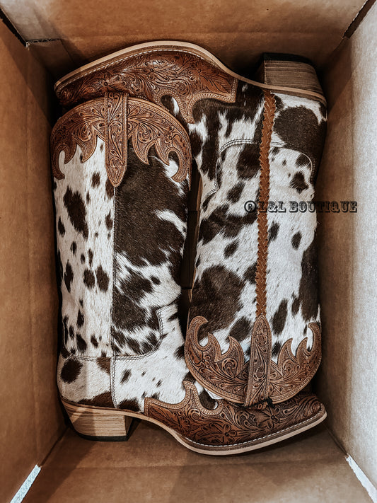 Adelaide Cowhide Leather Boots PREORDER