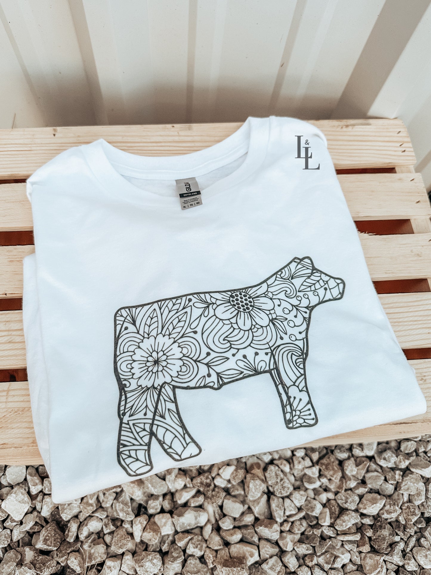 Floral Show Cow Tshirt