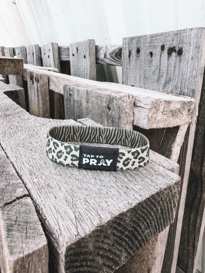 Tap To Pray Safari Leopard Wristband