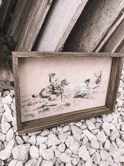 Cowboys Black & Beige Wooden Decor