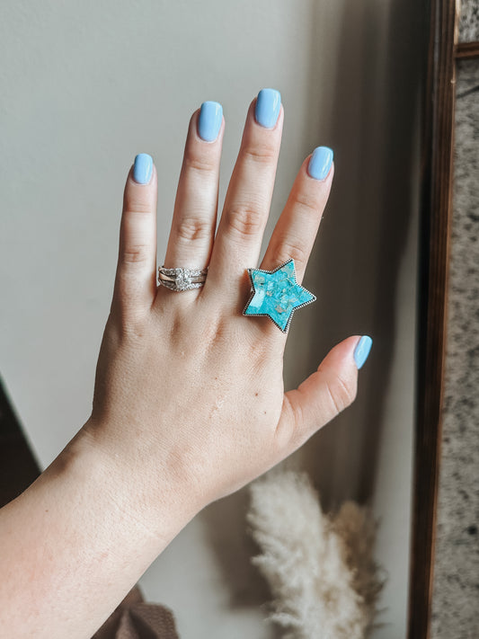 Turquoise Star Ring