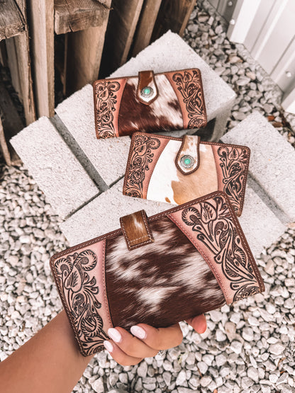 Roscoe Hand Tooled Cowhide Wallet