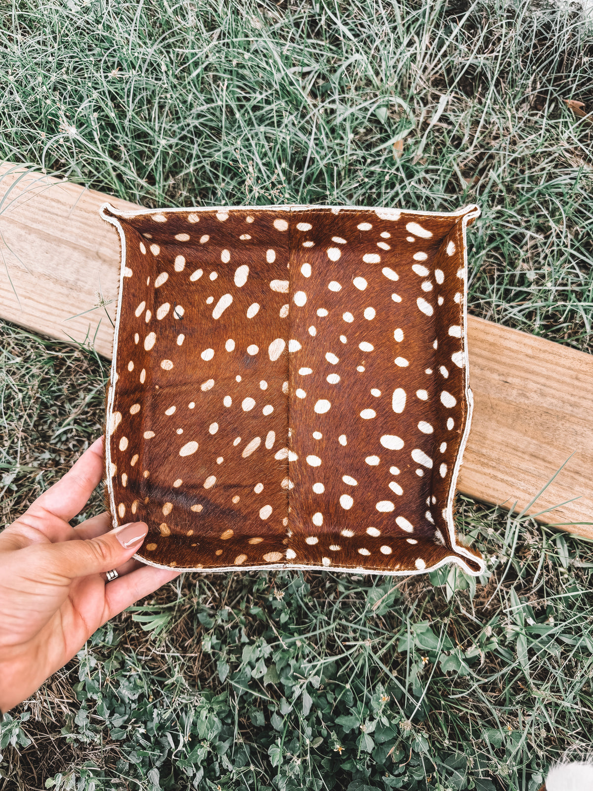 Fawn Print Hair-On Tray