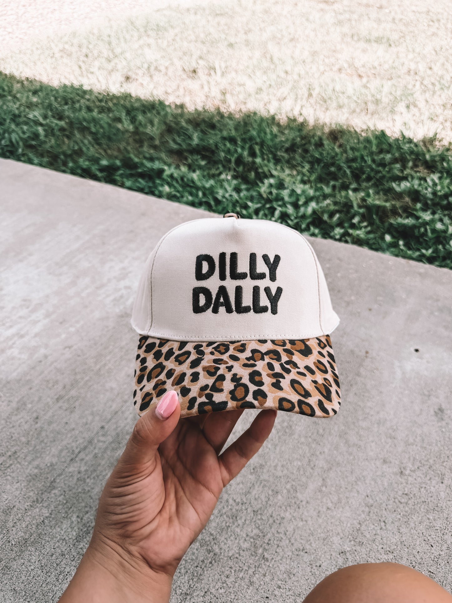 Dilly Dally Trucker Hat - Leopard