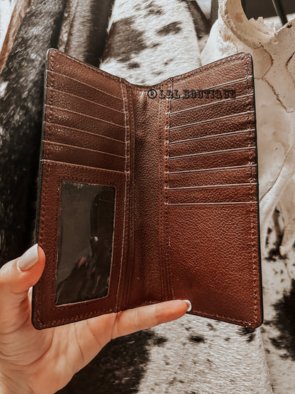Randal Men’s Cowhide Wallet in Dark Brown