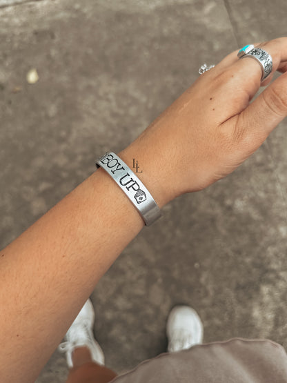 Cowboy Up Stamped Cuff Bracelet