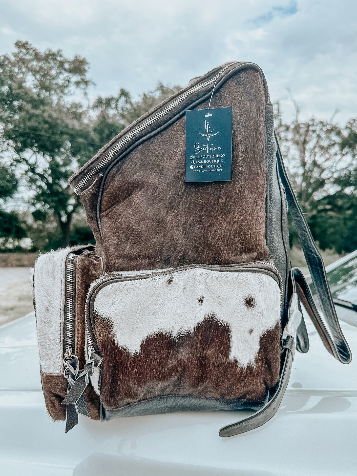 Load it Up Cowhide Backpack in Chocolate