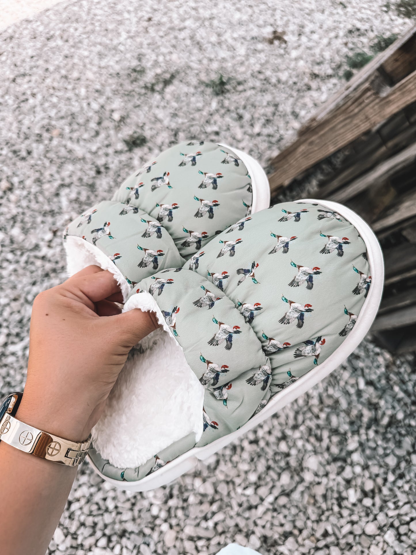 Green Duck Slippers