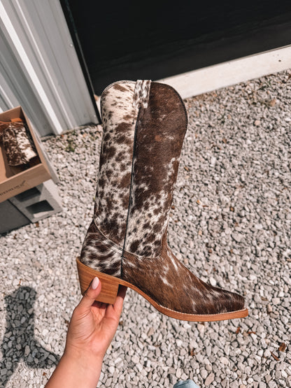 Hawk Cowhide Boots - Snip Toe Tan