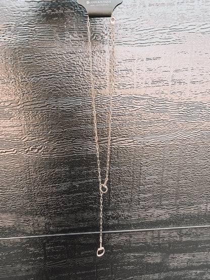 Horsebit Y-Drop Lariat Necklace
