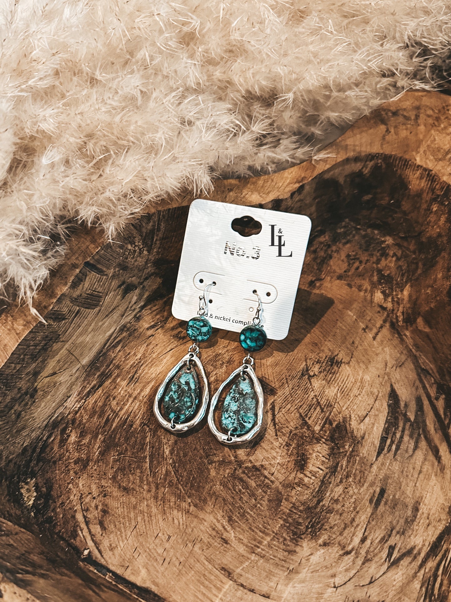 Rocky Stone Turquoise Earrings