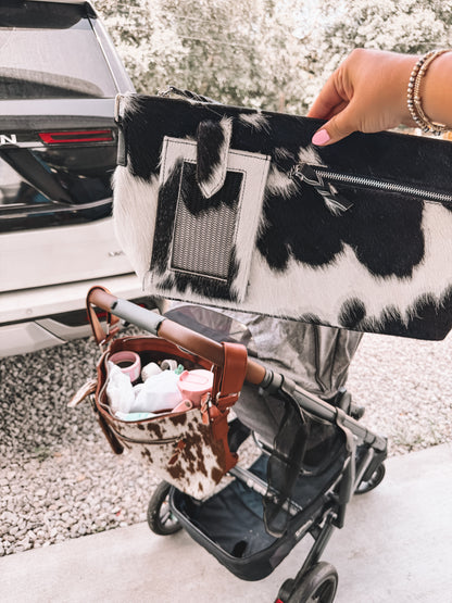 Cowhide Stroller Bag