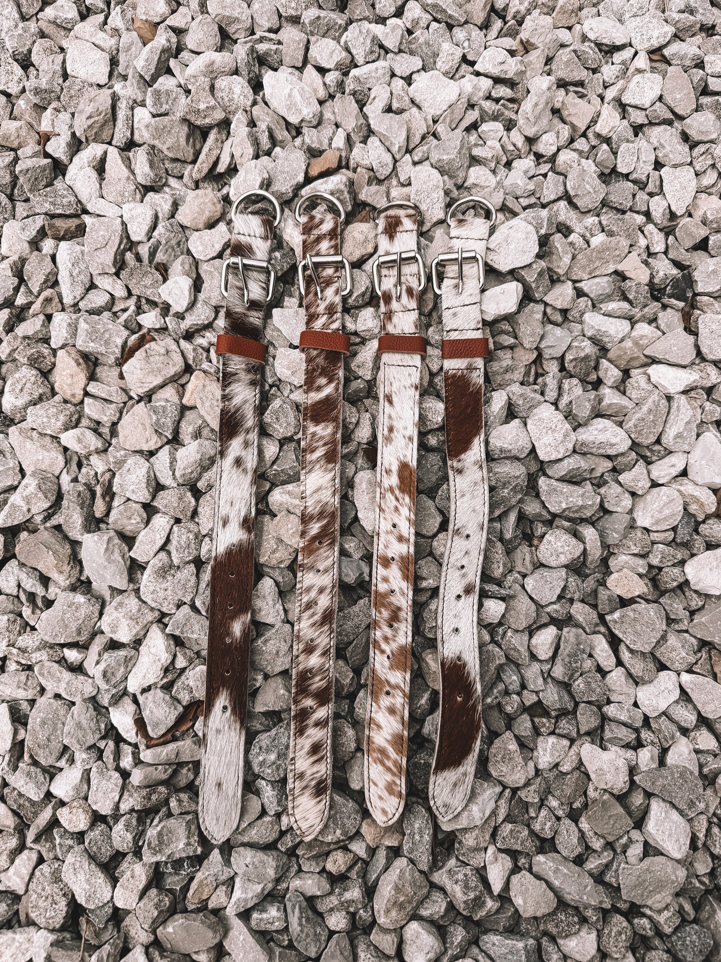 Cowhide Dog Collar - Tan