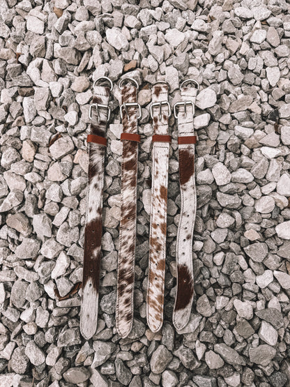 Cowhide Dog Collar - Tan