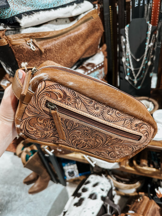 Tooled Leather Men’s Toiletry Bag