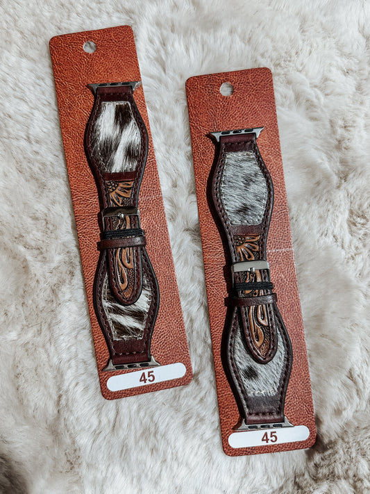 Cowhide Leather Flare Watch Band